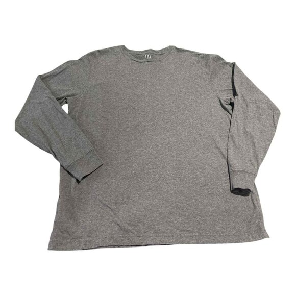 George Other - George Long Sleeve Shirt Mens Large Gray Crewneck Pullover Casual Basic 42-44